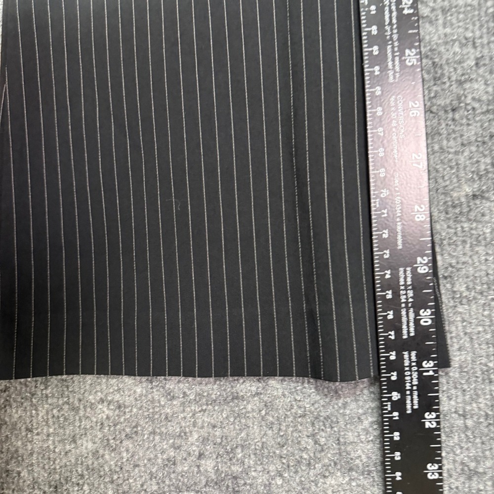 Express Design Studio Editor Pants Women 4R Black Pinstripe Flare Leg Workwear - Picture 10 of 14